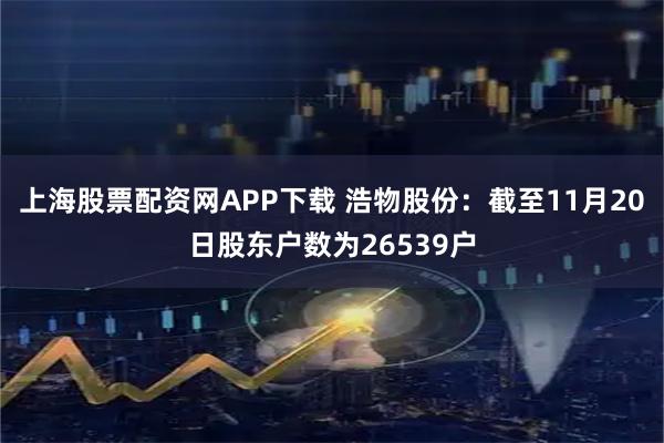 上海股票配资网APP下载 浩物股份：截至11月20日股东户数为26539户